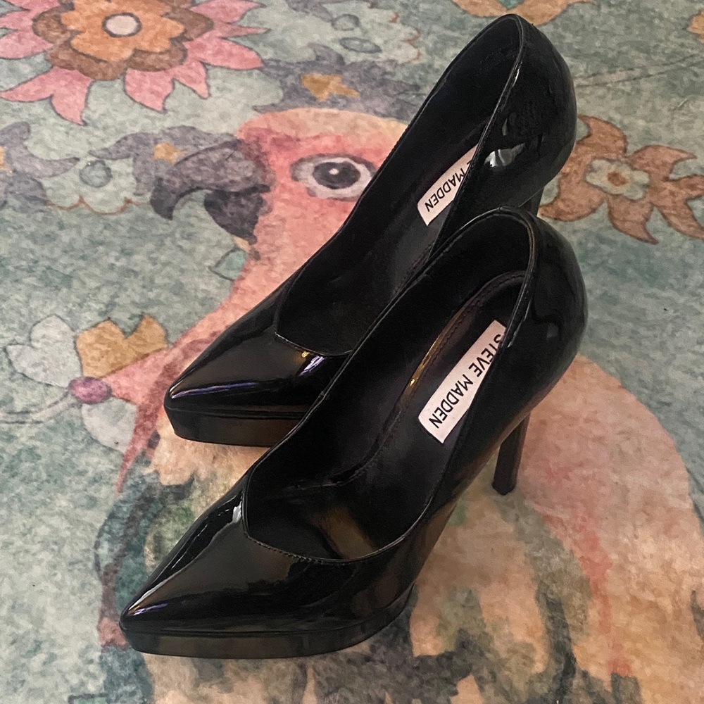 Steve Madden Glossy Black Women's Heels